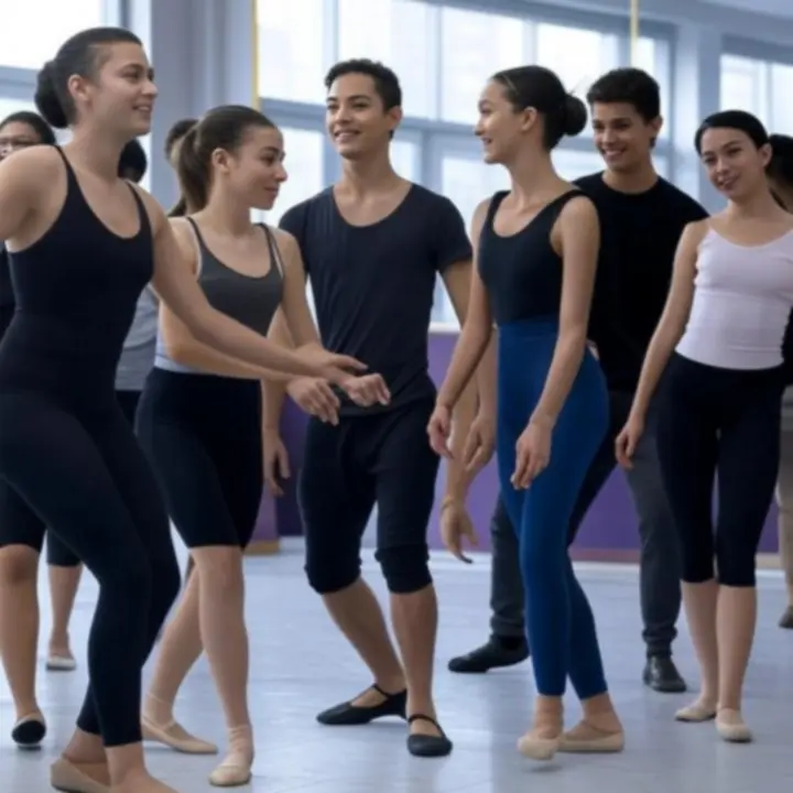 DanceFlowwStudio táncosok próba közben a stúdióban